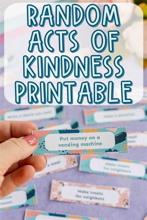 80 Random Acts Of Kindness Ideas And Free Printable Cards Play Party Plan