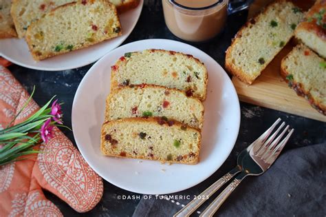 Eggless Tutti Frutti Cake Dash Of Turmeric