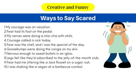 80 Creative And Funny Ways To Say Scared 2024