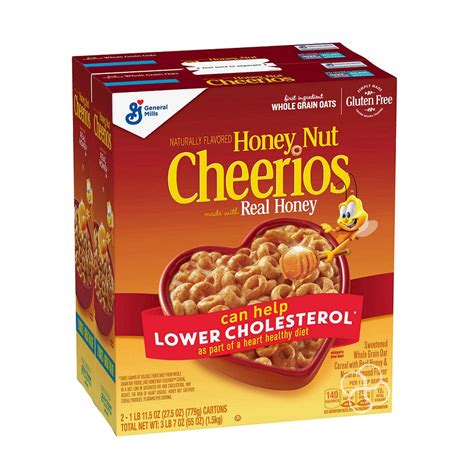 General Mills Honey Nut Cheerios Sweetened Whole Grain Oat Cereal 2 X