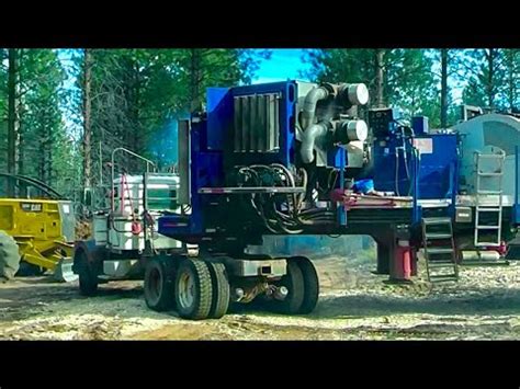 SemiTruck Relocating Mega WoodChipper Video Outdoors Forestry