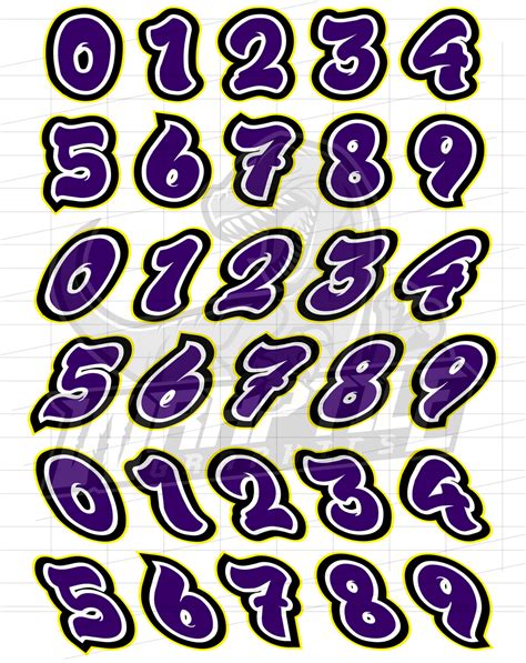 Racing Fonts Number Collection 11 Wraptile Shop