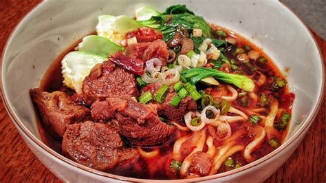 Sichuan Braised Beef Spicy Noodle Soup With Hand Pulled Noodles