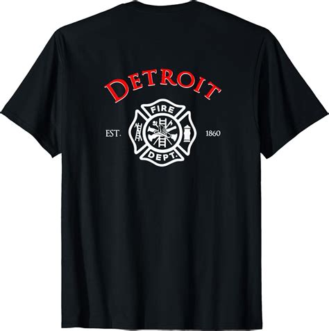 New Limited Detroit Fire Dept Fire Rescue Michigan Firefighter T Shirt