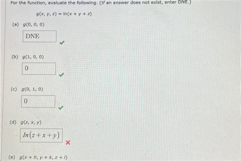 Solved For The Function Evaluate The Following If An