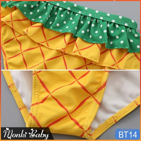 Mua Bikini mảnh kèm mũ xinh cho bé gái đồ bơi hoa quả dễ thương trẻ em nữ size từ đến