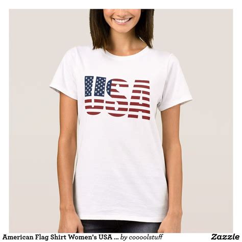 American Flag Shirt Womens Usa Patriotic America Zazzle T Shirts