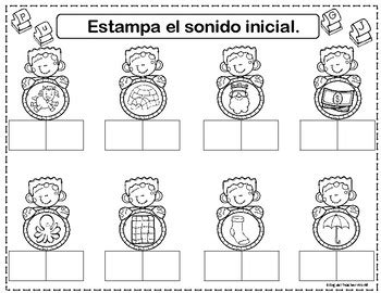 Estampa El Sonido Inicial By Bilingual Teacher World TPT