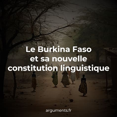 Le Burkina Faso Et Sa Nouvelle Constitution Linguistique Arguments