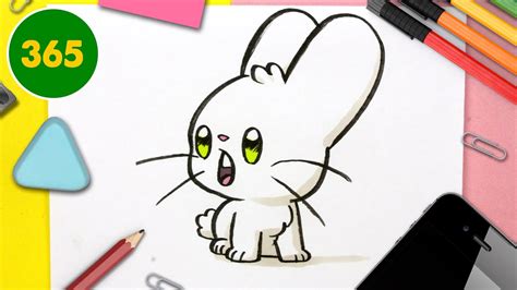 Comment Dessiner Un Lapin Kawaii Tape Par Tape Dessins Kawaii