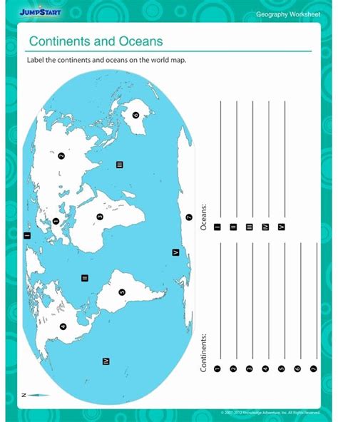 50 Continents and Oceans Worksheet – Chessmuseum Template Library