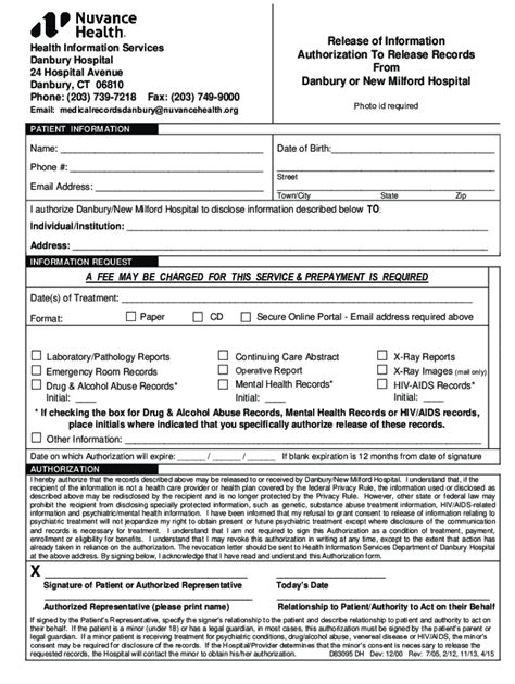 Danbury Hospital Medical Records Complete With Ease Airslate Signnow