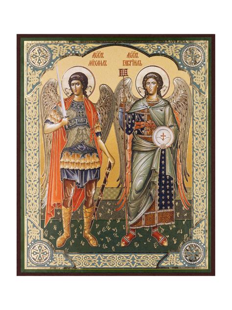 Икона "Михаил и Гавриил Архангелы" 10х12 на МДФ-6 — купить в интернет ...