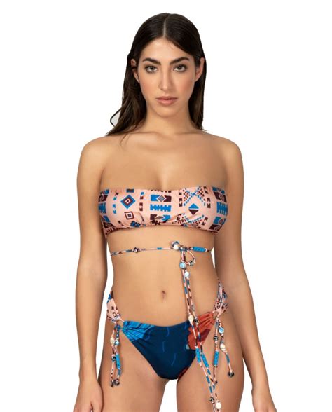 Bikini A Fascia E Slip Americano Fisso Da Donna Con Fantasia Me Fui