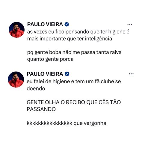 Choquei On Twitter 🚨famosos Paulo Vieira Faz Tuíte Falando Sobre