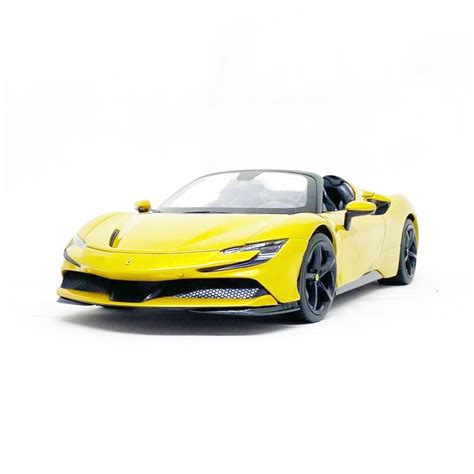 Miniatura Carro Ferrari Sf Spider Race E Play Ouro Burago