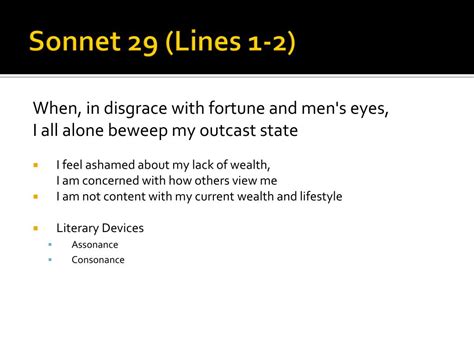 PPT - William Shakespeare – Sonnet 29 PowerPoint Presentation, free download - ID:6600228