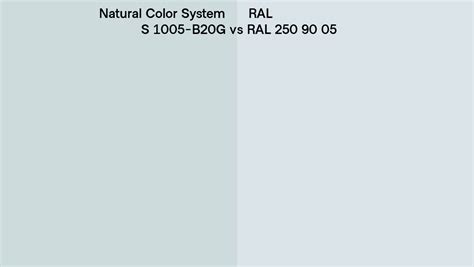 Natural Color System S 1005 B20g Vs Ral Ral 250 90 05 Side By Side