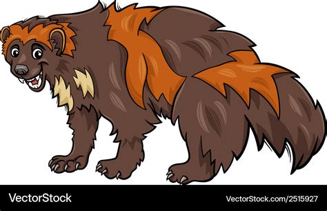 Wolverine animal cartoon Royalty Free Vector Image
