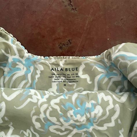 Aila Blue X Free People Seim Smocked Bikini Top And Depop