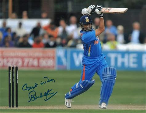 8x10 Inches Original Autographed Photo of Indian Cricketer Sachin ...