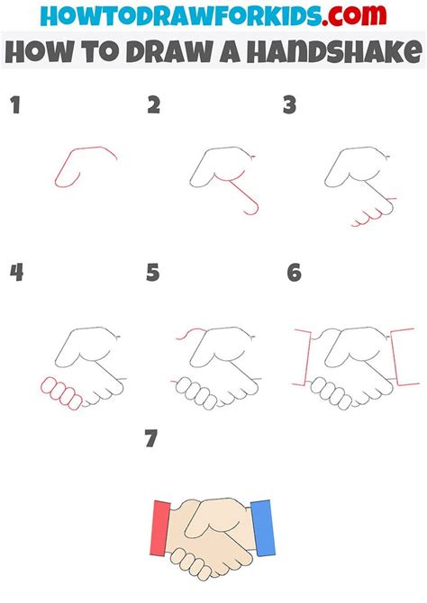 How To Draw A Handshake Step By Step Tekeningen Van Mensen Handen