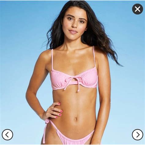 Xhilaration Swim Juniors Shirred Underwire Bikini Top Xhilaration S