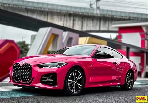 Bmw 430i Convertible Dán đổi Màu Glossy Pink Ah Wrap Decal Wrap Đổi