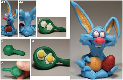 Зайчики из глины / Лепка / В рукоделии