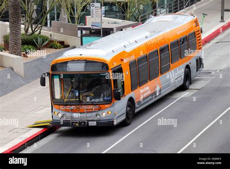 Los Angeles, California: Los Angeles METRO Bus in downtown Los Angeles ...