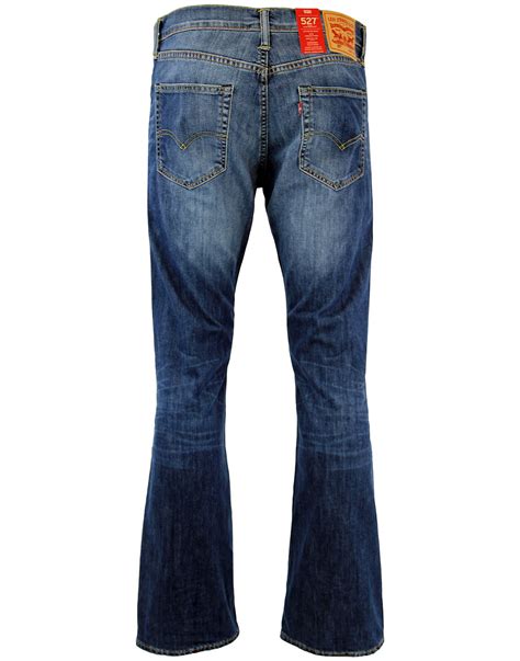 Levis® 527 Retro Mens Slim Boot Cut Denim Jeans Mostly Mid Blue