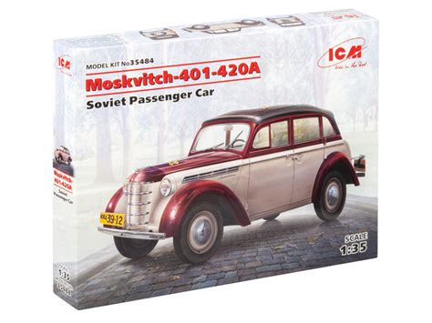 Москвич 401-420А. Сборная Модель Советского Легкового Автомобиля. 1/35 ...