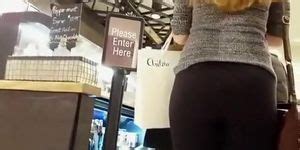 Blonde Chick Wearing Tight Black Leggings Tnaflix