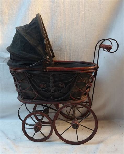 Landau Ancien Pour Enfant Bois Fer Fonte Fer Forg Catawiki