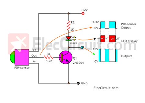 Simple Automatic Motion Sensor Light Circuit