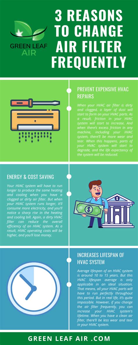 Reasons To Change Air Filter Frequently Infographic Green Leaf Air