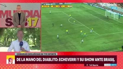 El tremendo partido del Diablito Echeverri en el clásico ante Brasil