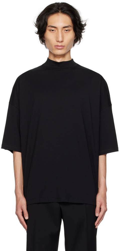 Jil Sander Black Mock Neck T Shirt Ssense