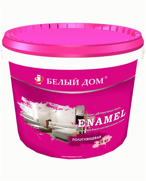 Эмаль на акриловой основе (моющаяся краска для стен) ENAMEL