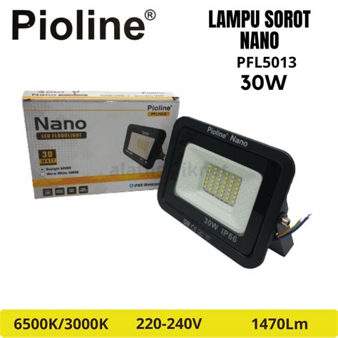 Jual LAMPU SOROT LED FLOOD LIGHT PIOLINE NANO 30W KAP SOROT 30W