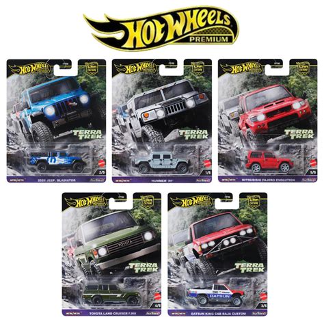 Jual Hot Wheels Premium Terra Track Mix Cruiser Fj Datsun Pajero Gladiator Shopee Indonesia