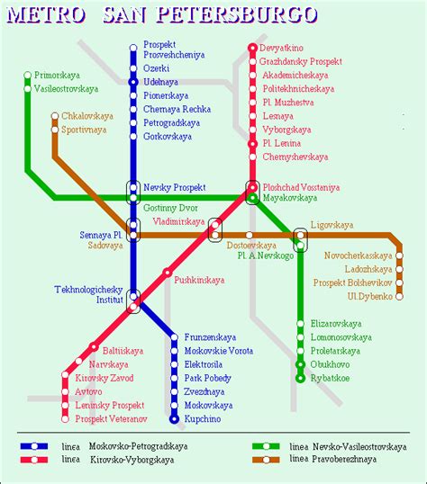 St Petersburg Metro Map Toursmaps