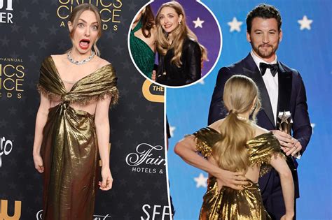 Amanda Seyfried reveals wardrobe malfunction at Critics Choice Awards