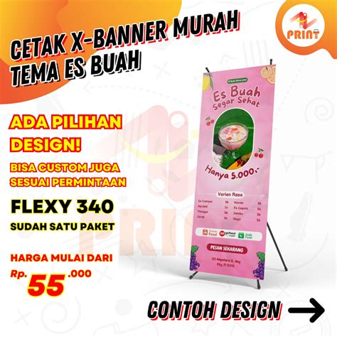 Jual CETAK X BANNER TEMA ES BUAH MURAH TINGGAL PILIH DESIGN