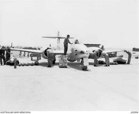 Kimpo South Korea 1953 A Gloster Meteor Mk8 Aircraft Of No 77