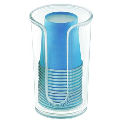 Interdesign Clarity Disposable Paper Cup Dispenser For Bathroom