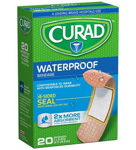 Waterproof Bandages, Assorted Sizes, 20 count | Curad Bandages Official ...