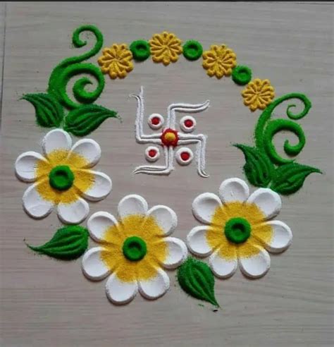 31 Easy Flower Rangoli Ideas to Brighten Your Space - Flowerrangoli.com