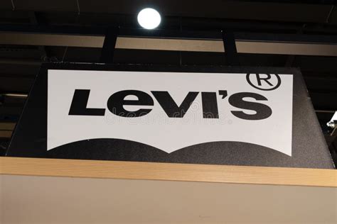 Levi`s Sign Brand and Text Logo in Store of American Shop Clothing ...