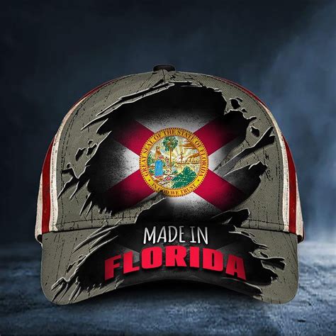 Made In Florida Cap Patriotic Usa Florida Flag Hat Proud Floridian Mer